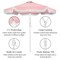 Best Choice 9ft Fringe Market Umbrella – Boho Patio Sunshade w/ Tilt, UPF50+, Steel Pole for Table, Pool, Deck